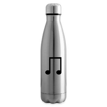 Eighth note symbol to design yourself - Insulated Water Bottle - silver - Right