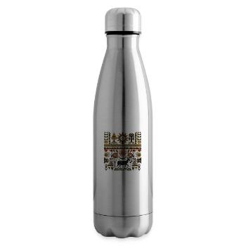 Folklore africain - Bouteille isotherme - argent clair - Droite