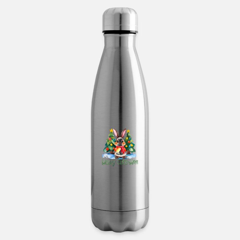 Fröhlicher süßer Mas-Hase - Isolierflasche - Lightsilver