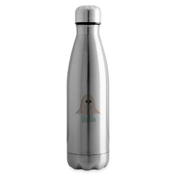 Little Ghost in Boots - Insulated Water Bottle - silver - Right