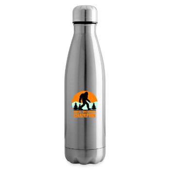 big foot social distancing - Insulated Water Bottle - silver - Right