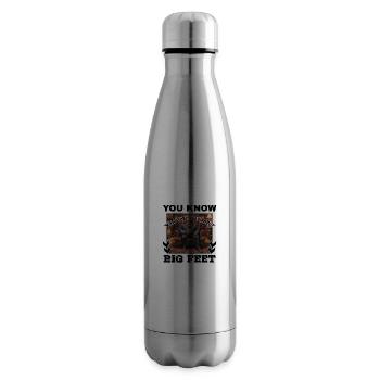 Bigfoot Feet Joke - Drôle de Sasquatch Meme - Bouteille isotherme - argent clair - Droite