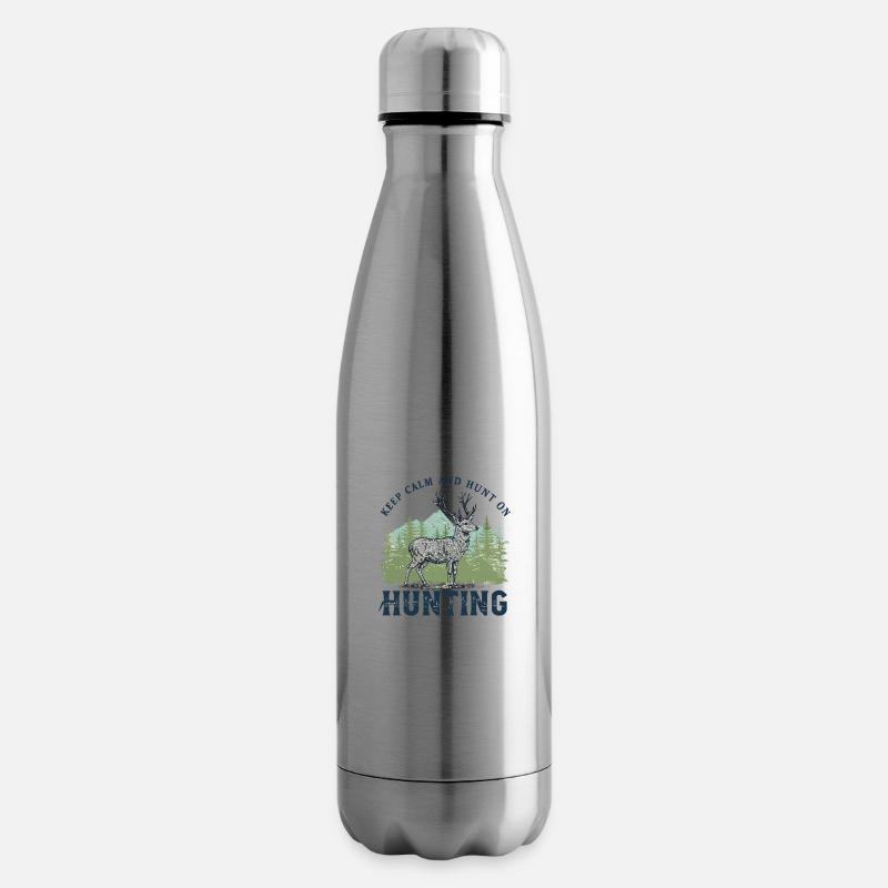 Majestätisches Hirschjagd-Design - Isolierflasche - Lightsilver