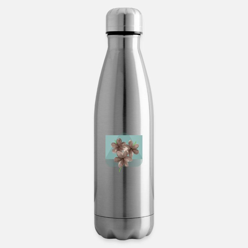fleur florale floraison - Bouteille isotherme - argent clair