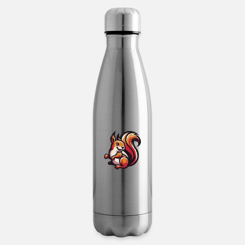Écureuil roux Grace - Bouteille isotherme - argent clair