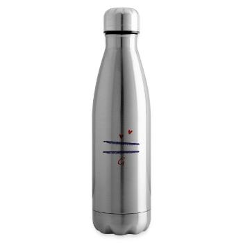 Lettre G bols breton - Bouteille isotherme - argent clair - Droite