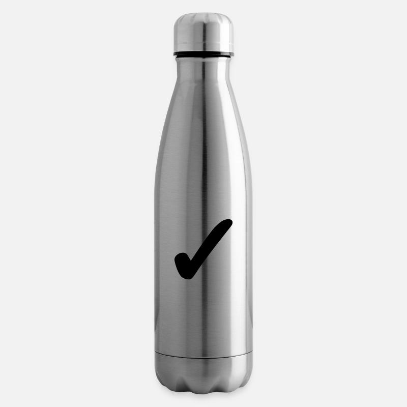 Ok - Oui - Alright - Fits - Bouteille isotherme - argent clair