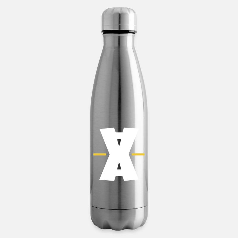 Art numérique Double X dash - Bouteille isotherme - argent clair