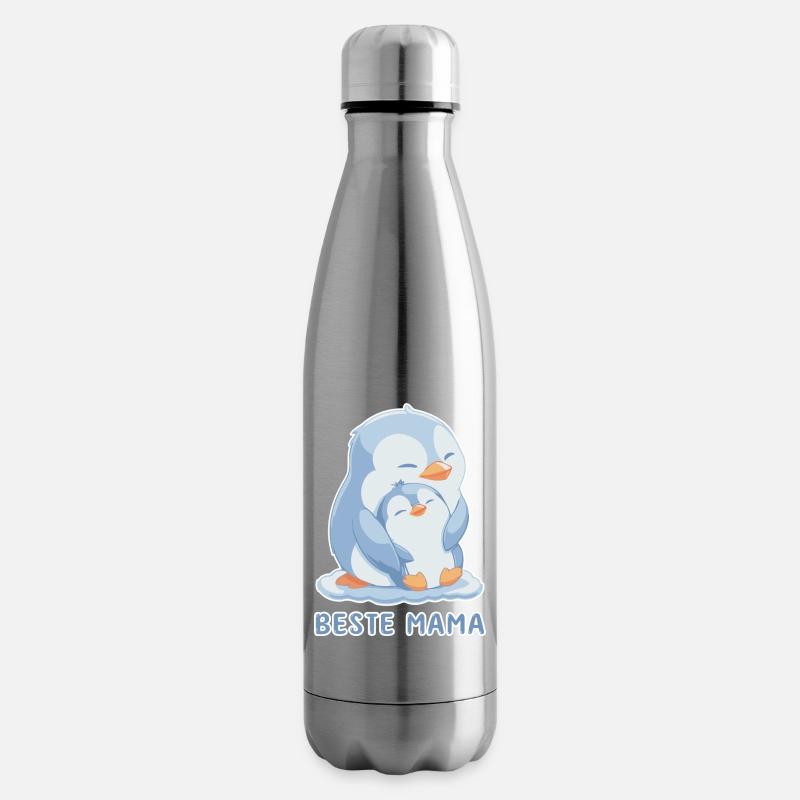 Beste Mama Pinguin Muttertag - Isolierflasche - Lightsilver