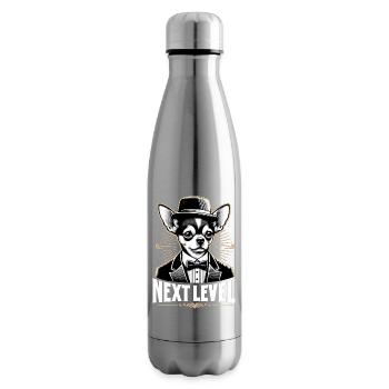 Chihuahua Next Level Suit Tuxedo Dog Gift - Insulated Water Bottle - silver - Right