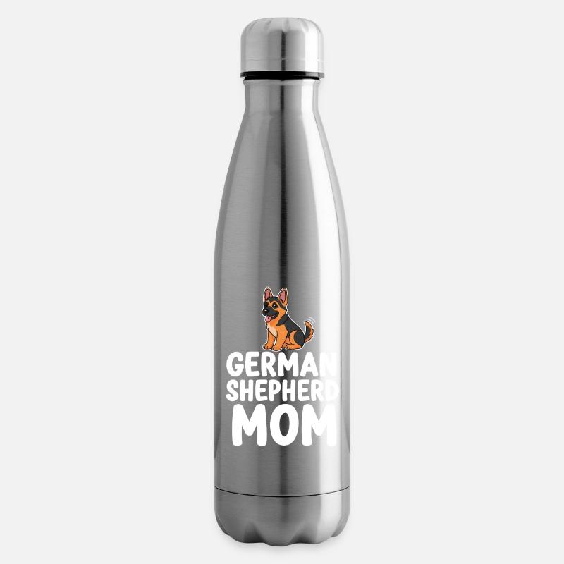 German Shepherd Mom Hundemama Schäferhund - Isolierflasche - Lightsilver