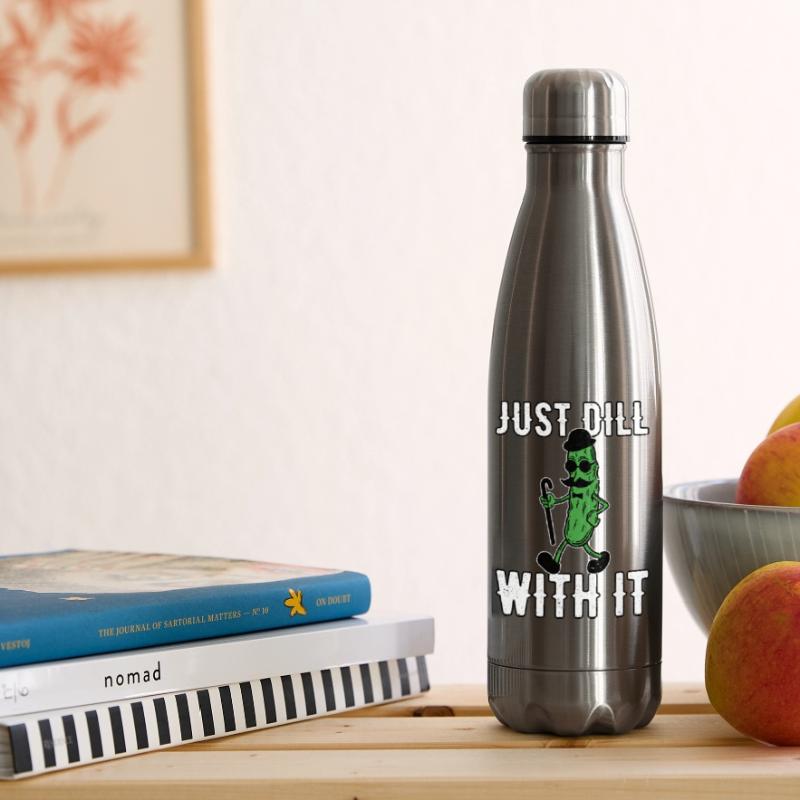 Amusez-vous simplement avec la moustache rétro rétro de concombre Bouteille isotherme