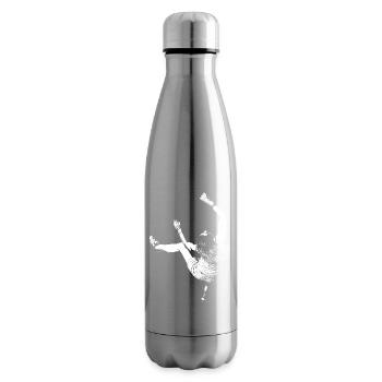 Motif d’escalade pour produits sombres - Bouteille isotherme - argent clair - Droite