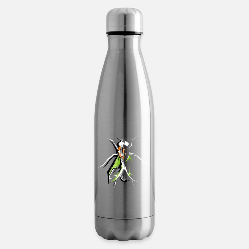 Fly Insects Fly Fly Symbol Vector - Insulated Water Bottle - silver