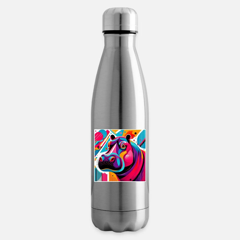 Hippopotame - Bouteille isotherme - argent clair