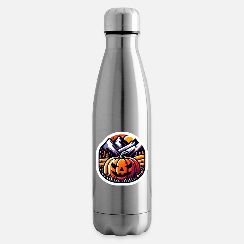 Halloween mit Kürbis - Isolierflasche - Lightsilver