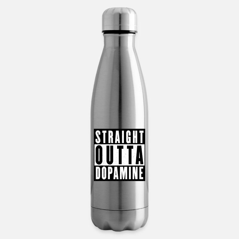 Typographie en gras de Dopamine Boost - Bouteille isotherme - argent clair