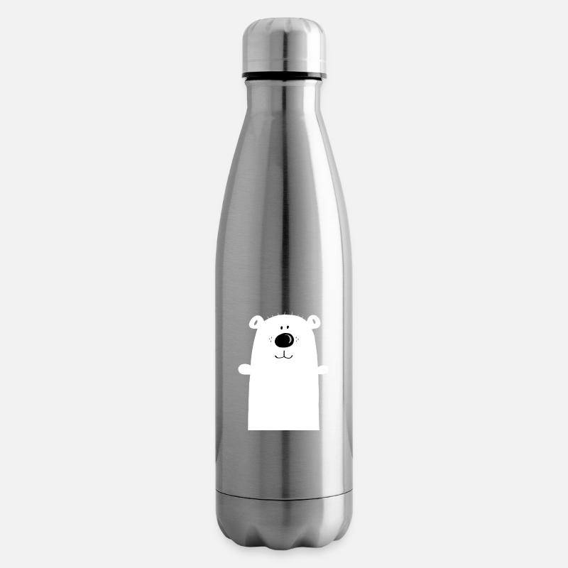 Knuddeliger Eisbär - Polarbär - Bär - Kinder - Isolierflasche - Lightsilver