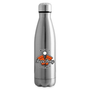 Beer Pong Logo IV - Insulated Water Bottle - silver - Right