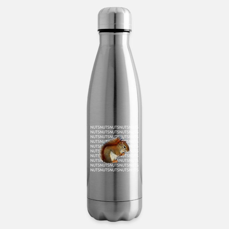 Eichhhörnchen Foto Nüsse Baum Wald Tier Geschenk - Isolierflasche - Lightsilver