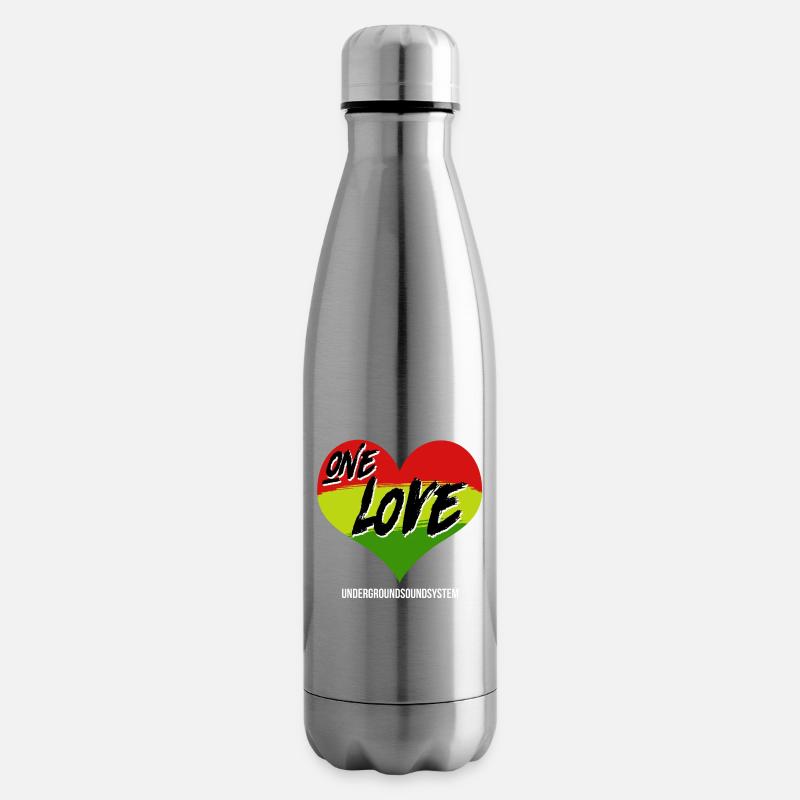 One Love Graffiti Herz Rainbow - Isolierflasche - Lightsilver