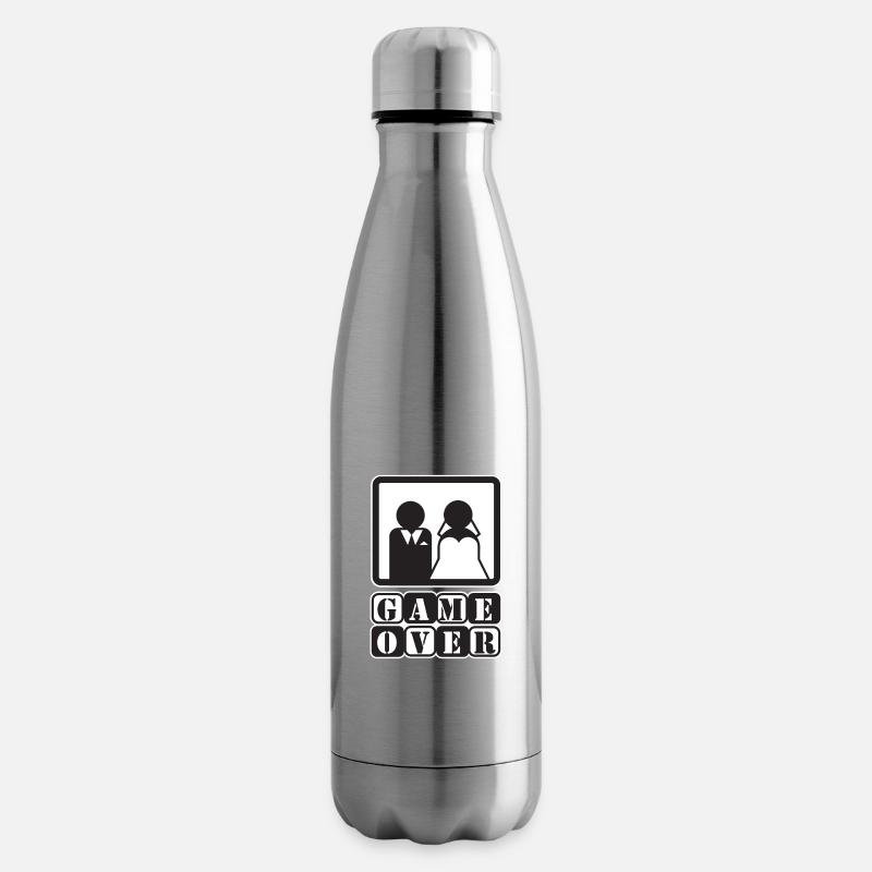 Enterrement de vie de garçon Game Over Sort - Bouteille isotherme - argent clair
