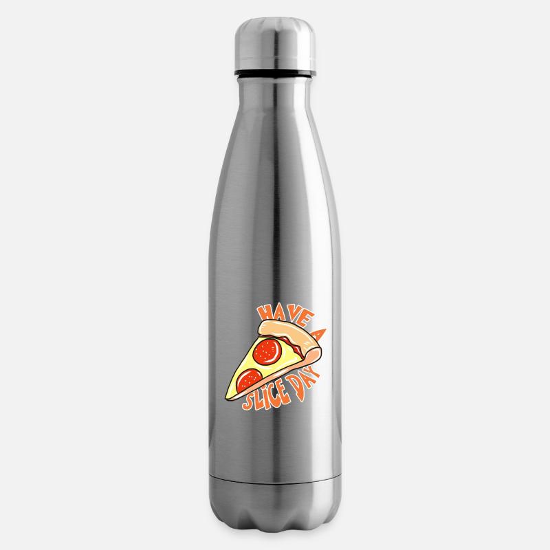 Pizza - Isolierflasche - Lightsilver
