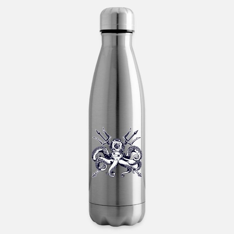 Pieuvre Scaphandre Trident - Bouteille isotherme - argent clair