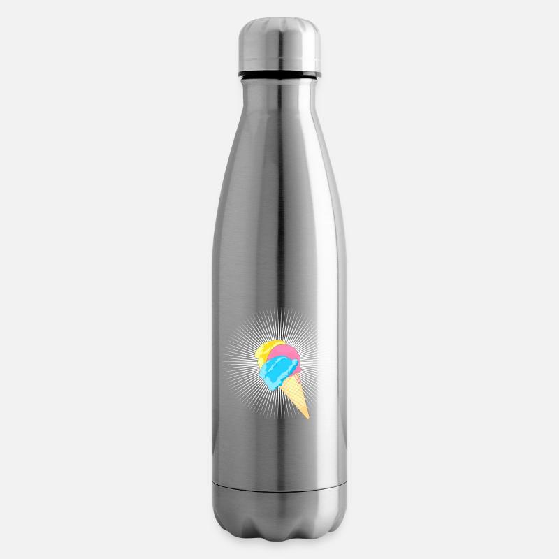 Eis Eistüte Eiskrem Softeis Waffel Strahlen - Isolierflasche - Lightsilver