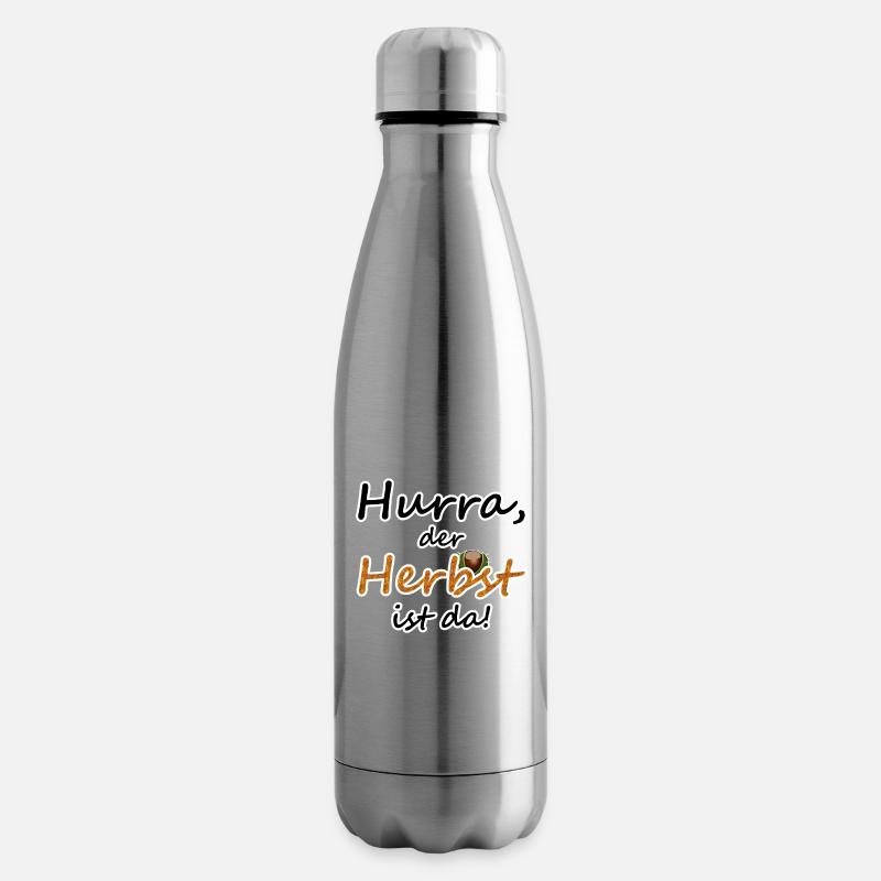 Herbst Jahreszeit Freude Sprüche - Isolierflasche - Lightsilver