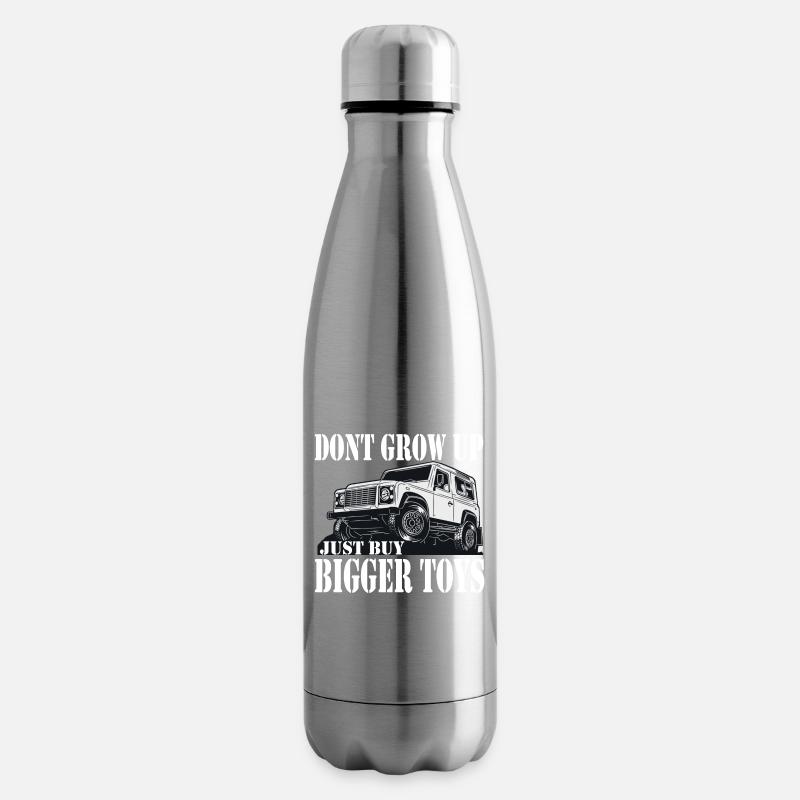 Defender Land-Rover Geschenk Gift - Isolierflasche - Lightsilver