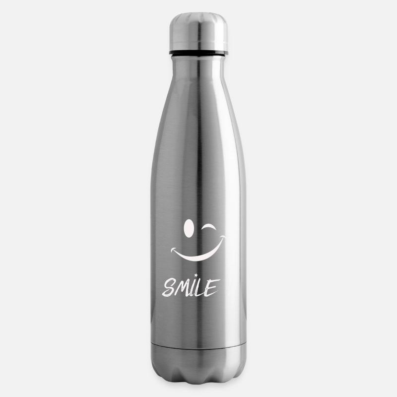 Smile - Insulated Water Bottle - silver