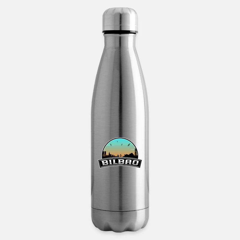 Bilbao Spanien Skyline Spanisches Souvenir - Isolierflasche - Lightsilver