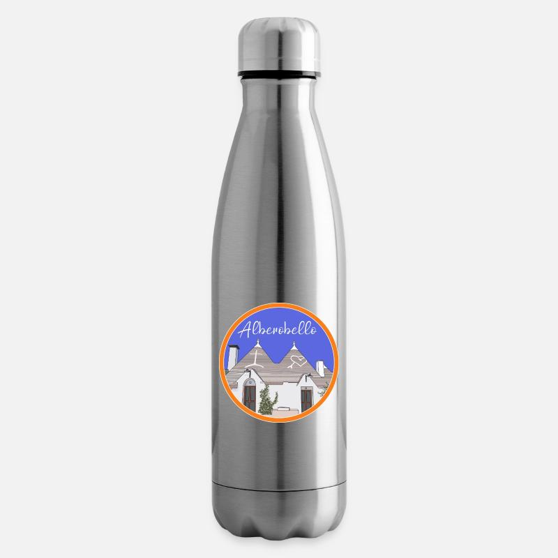 Trulli Häuser Alberobello Bari Trullo Italien - Isolierflasche - Lightsilver