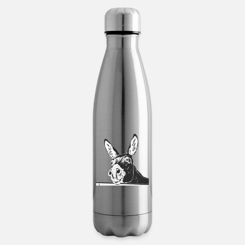 L’âne - Bouteille isotherme - argent clair