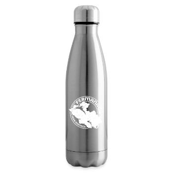 Fermanagh Ireland Map | County Outline Stamp - Insulated Water Bottle - silver - Right