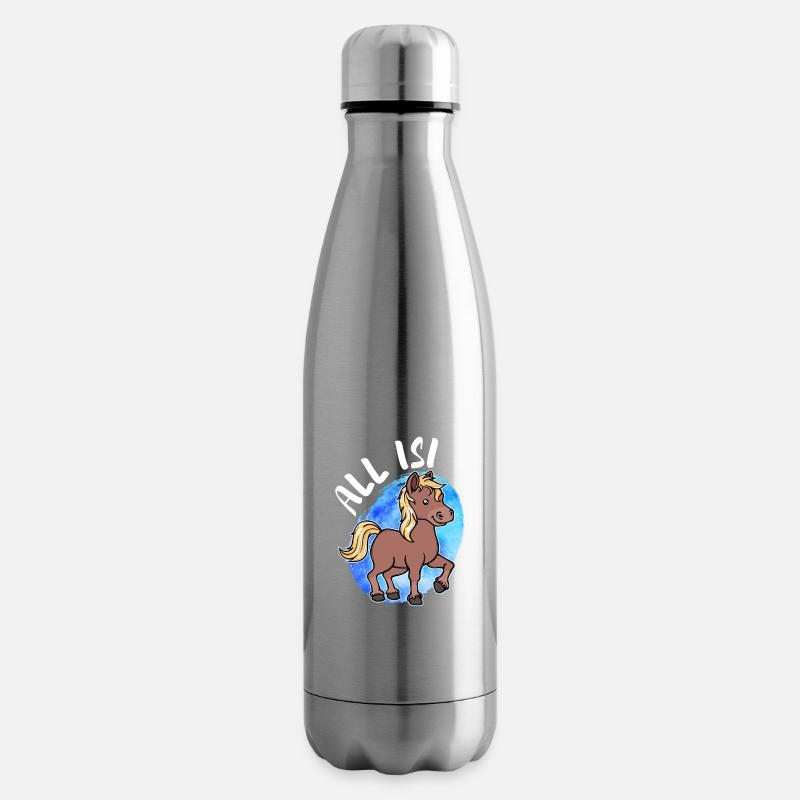 Islandponys Pony Statement Islandpferde Pferdenarr - Isolierflasche - Lightsilver