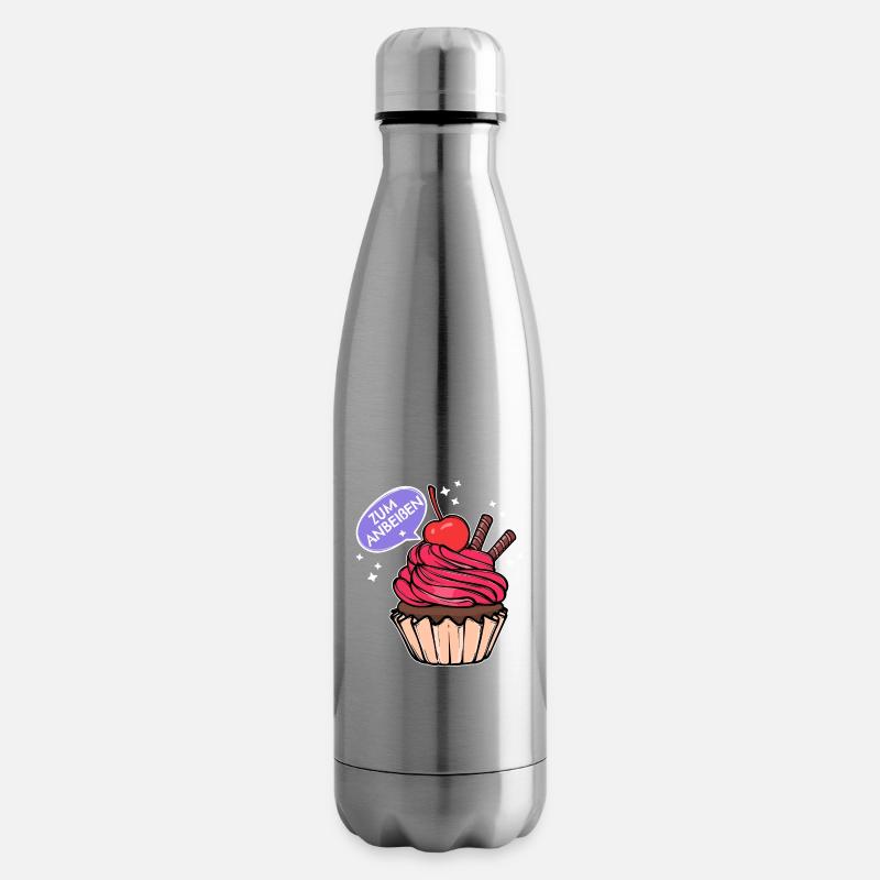 Süßigkeiten Statement Backen Cupcake Naschen - Isolierflasche - Lightsilver