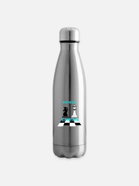 Schach - Isolierflasche - Lightsilver