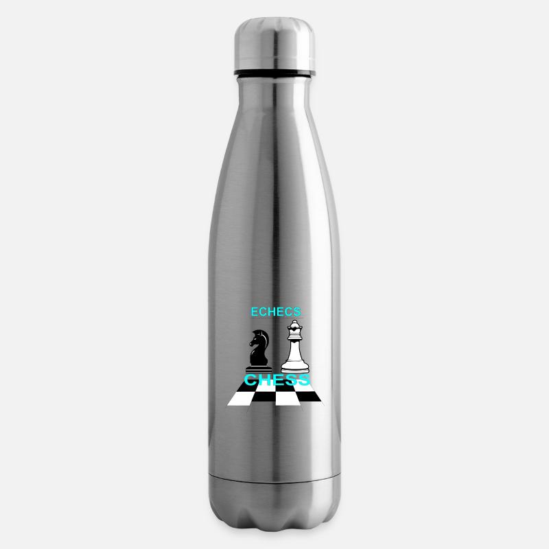 Schach - Isolierflasche - Lightsilver