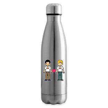 Herz Lgbt Gleichgeschlechtliche Ehe Menschenrechte - Isolierflasche - Lightsilver - Rechts