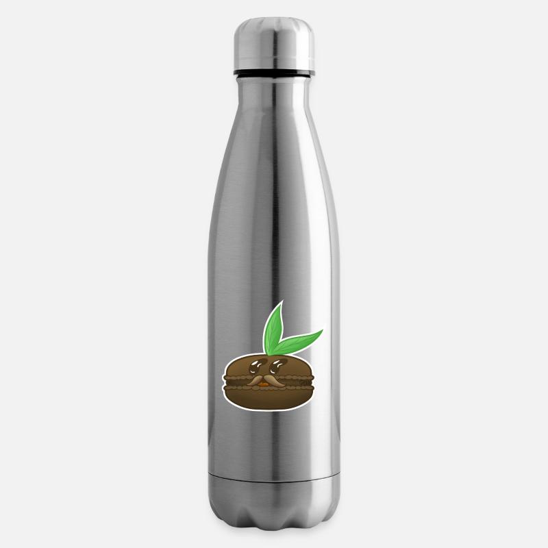MacaronPousse! - Insulated Water Bottle - silver