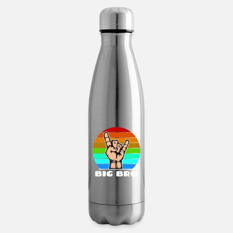Großer Bruder Bruderherz Cooler Spruch Bro - Isolierflasche - Lightsilver