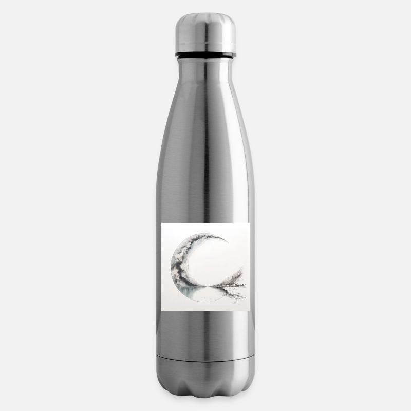 Zeichnungsposter einer surrealen Landschaft - Isolierflasche - Lightsilver