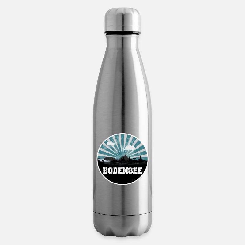 Bodensee Blue Hour Skyline - Isolierflasche - Lightsilver