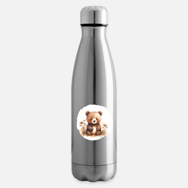 Bär Aquarell - Isolierflasche - Lightsilver