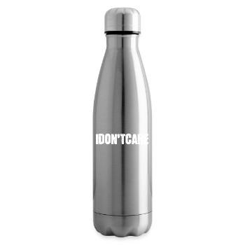 I don't care about indifferent statement attitude - Insulated Water Bottle - silver - Right