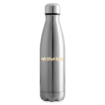 I don't care statement indifferent attitude chill - Insulated Water Bottle - silver - Right