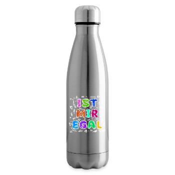 I don't care about relax statement indifferent attitude - Insulated Water Bottle - silver - Right