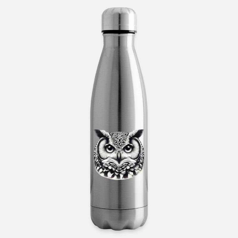 Eule - Isolierflasche - Lightsilver
